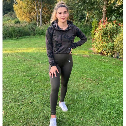 Step n Pump Essentials Khaki Green Core Pocket Leggings