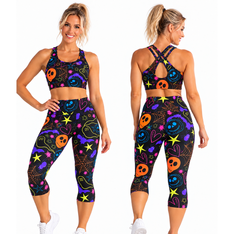 Step n Pump UV Reactive Midnight Mischief Capri Bottoms