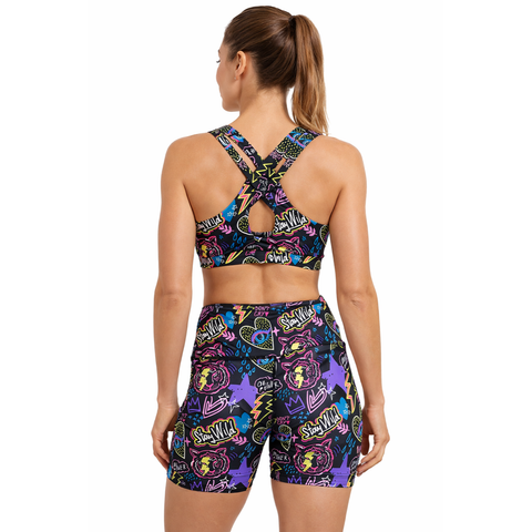 Step n Pump Exclusive UV Reactive Fierce Girl Power Leggings (Pre - Order)