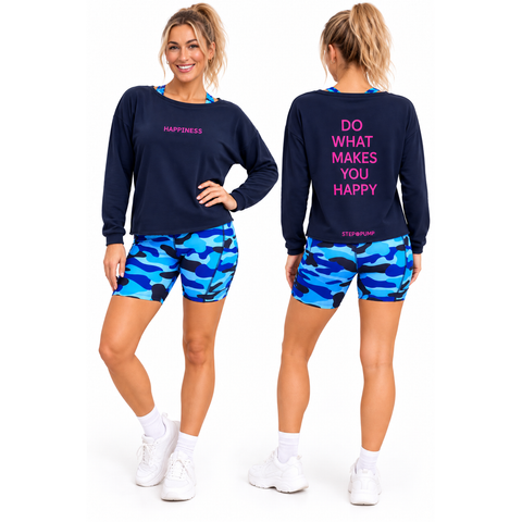 Step n Pump Essentials Happiness- Do What Makes You Happy Sweat Top (Choose Your Colours )