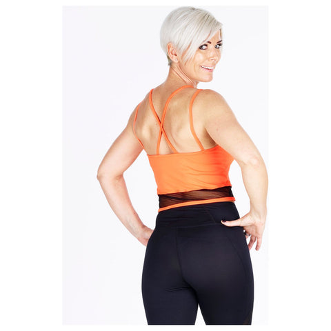 Step n Pump SP309 Mid Waist Cami with Mesh Panel