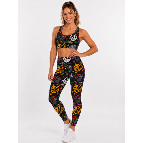 Step n Pump UV Reactive Sweet & Spooky Leggings With Or Without Pockets (Pre-Order)
