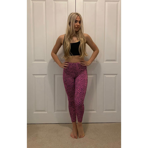 Posto9 Gisele Pink Leopard Leggings