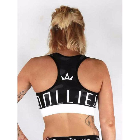 Combat Dollies Black Camo Sports Bra