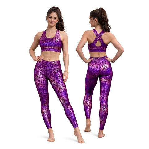 Step n Pump Exclusive Metallic Leopard Print Leggings (Choose Your Colour)