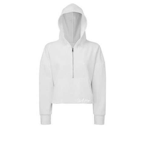 Step n Pump Essentials White Half Zip Hoodie
