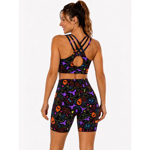 Step n Pump UV Reactive Midnight Mischief Shorts With Pockets (Pre-Order)