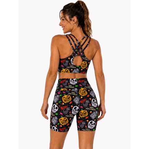 Step n Pump UV Reactive Sweet & Spooky Shorts With Pockets