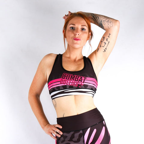Combat Dollies Wild Pinks Sports Bra