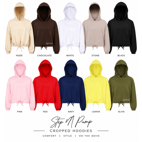 Step n Pump Essentials Luxe Soft Cropped  Hoodie (Choose Your Colour)
