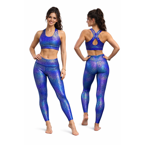 Step n Pump Exclusive Metallic Leopard Print Leggings (Choose Your Colour)