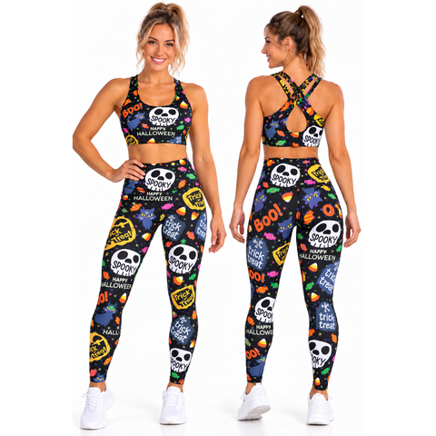 Step n Pump UV Reactive Sweet & Spooky Leggings With Pockets