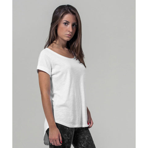 Step n Pump Essentials White 100% Cotton Long Slub T - Shirt