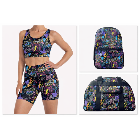 Step n Pump Exclusive UV Reactive Fierce Girl Power Shorts With Pockets (Pre- Order)