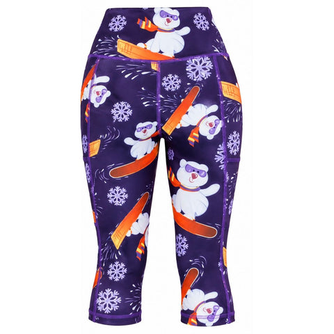 Step n Pump UV Reactive Snowboard Bears Capri With Pockets (Pre-Order)