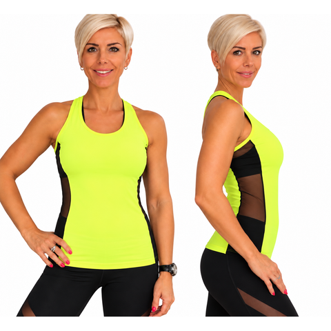 Step n Pump SP326 Racer Back Vest With Black Net Sides (Choose Your Colour)