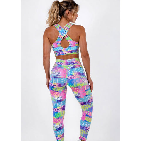 Step n Pump UV Reactive Fitness Girl Leggings With Pockets