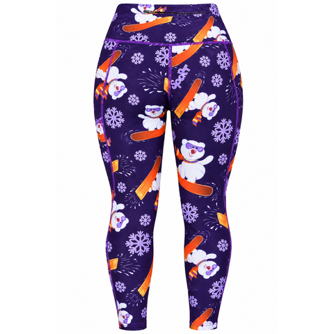 Step n Pump UV Reactive Snowboard Bears Leggings  With Or Without Pockets (Pre-Order)