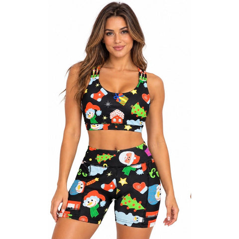 Step n Pump UV Reactive Christmas Magic Shorts With Pockets (Pre- Order)