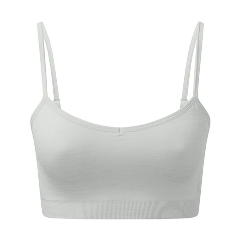 Step n Pump Essentials Silver Grey Seamless Bra Top