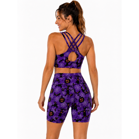 Step n Pump UV Reactive Haunted Woods Shorts With Pockets (Pre - Order)