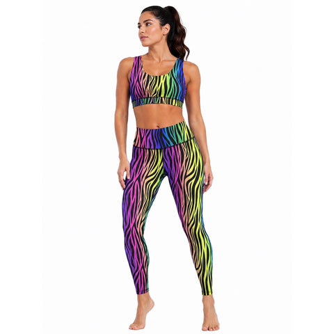 Step n Pump UV Reactive Exclusive Electric Safari Leggings With Or Without Pockets Pre- Order (Please choose)