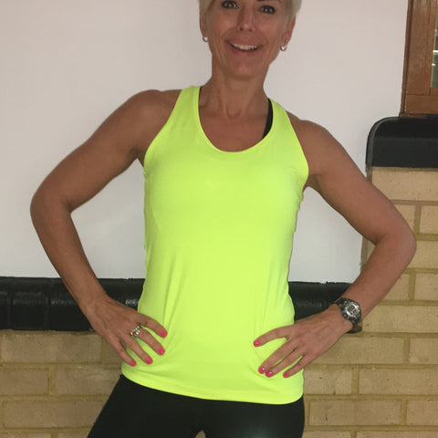 Step n Pump SP326 Racer Back Vest With Black Net Sides (Choose Your Colour)