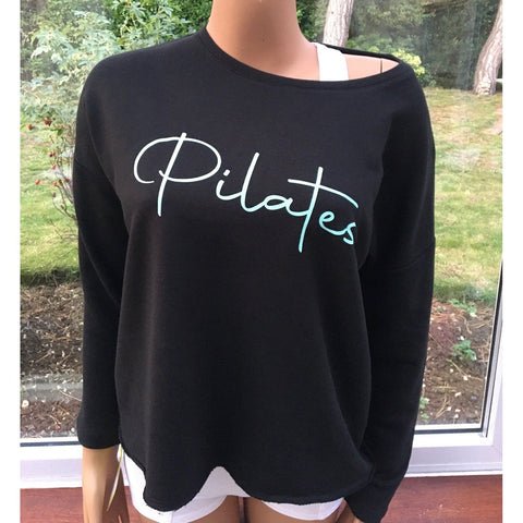 Step n Pump Essentials Luxe Black-Pistachio Green Pilates Top
