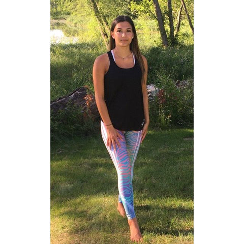 Step n Pump Essentials Plain Black Signature  Flowy Vest Top