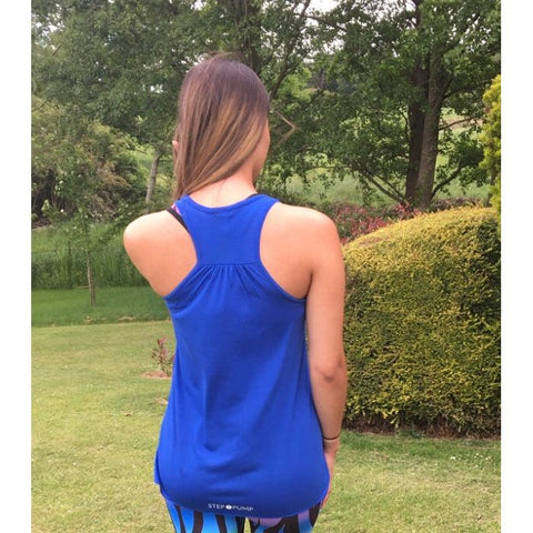 Step n Pump Essentials Plain Royal Blue Signature  Flowy Vest Top