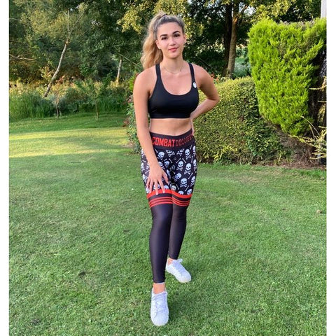 Combat Dollies Skull & Crossbones Fitness Leggings