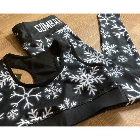 Combat Dollies Exclusive White Snowflake Fitness Leggings