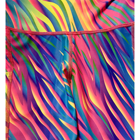 Step n Pump Exclusive UV Reactive Neon Flame Capri Bottoms