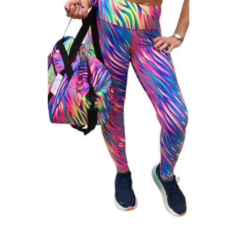 Step n Pump Exclusive UV Reactive Neon Flame Leggings