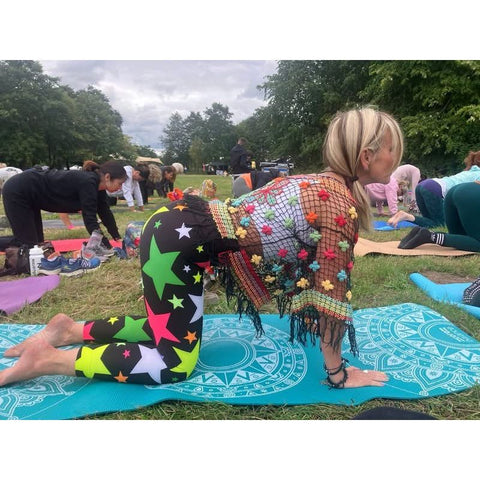 Combat Dollies Exclusive Neon Glow Star Fitness Leggings