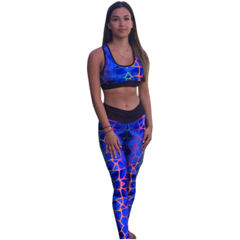 Combat Dollies Exclusive Blue Giraffe Sports Bra