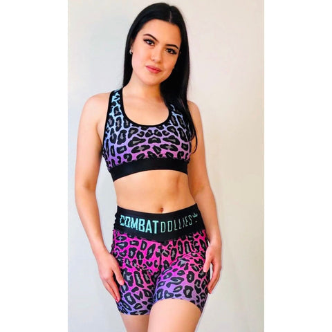 Combat Dollies Fuchsia Fall Fitness Shorts
