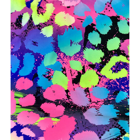 Step n Pump UV Reactive Neon Leopard Print Capri Bottoms With Pockets-S & M in stock(Pre-Order other sizes)