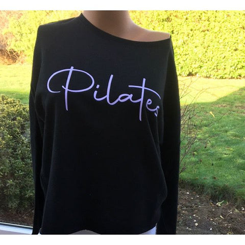 Step n Pump Essentials Luxe Black - Soft Lilac Pilates Top