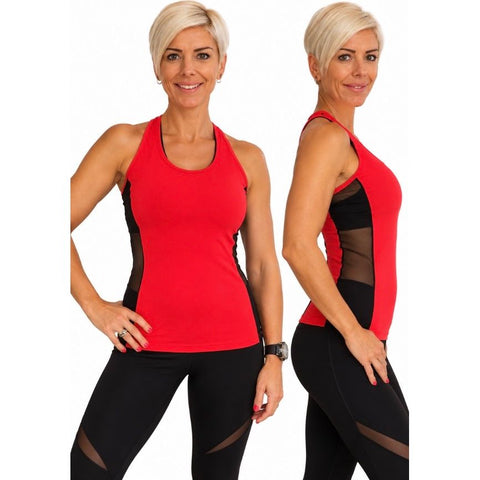 Step n Pump SP326 Racer Back Vest With Black Net Sides (Choose Your Colour)