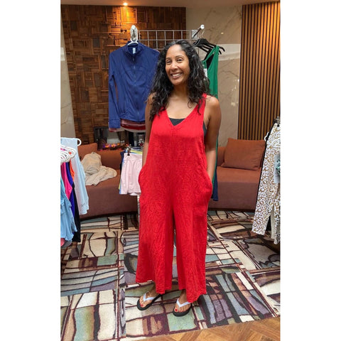Italian 100% Linen Dungarees With Pockets (Pleasen choose design)