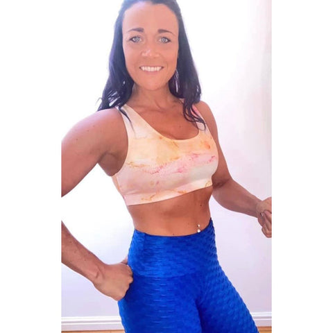 Posto9 Gisele Copacabana Wet Look Leggings - Royal Blue