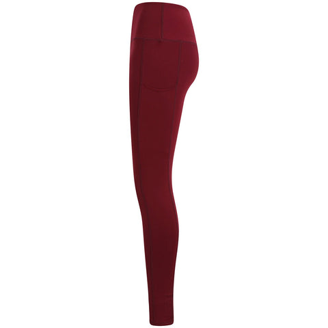Step n Pump Essentials Wine Red Core Pocket Leggings