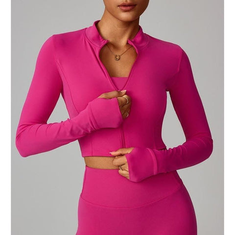 Step n Pump Exclusive Soft Sculpt  Hot Pink Zip Up Jacket