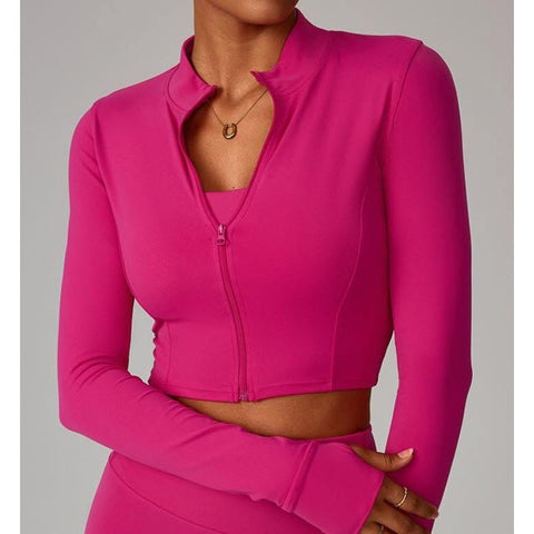 Step n Pump Exclusive Soft Sculpt  Hot Pink Zip Up Jacket