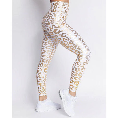 Stepnpump Exclusive Metallic Leopard Leggings