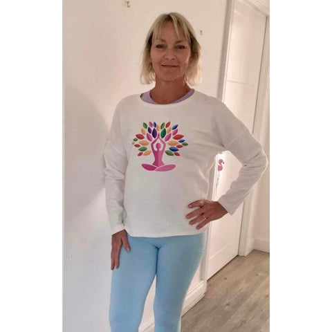 Step n Pump Essentials Luxe White Yoga Tree Cover Up