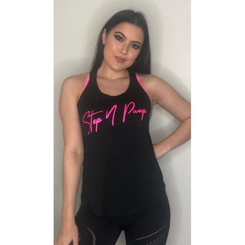 Step n Pump Essentials Black-Pink Signature Layering Vest