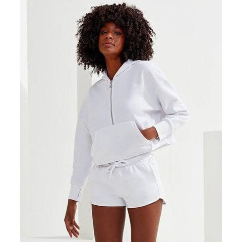 Step n Pump Essentials White Half Zip Hoodie