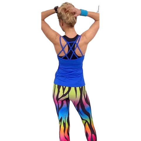 Step n Pump SP103 Criss Cross Back Top ( Choose Your Colour)